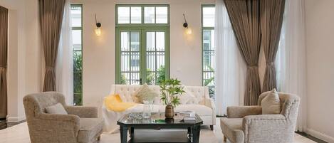 Biệt thự Deluxe, quang cảnh thành phố | Khu phòng khách