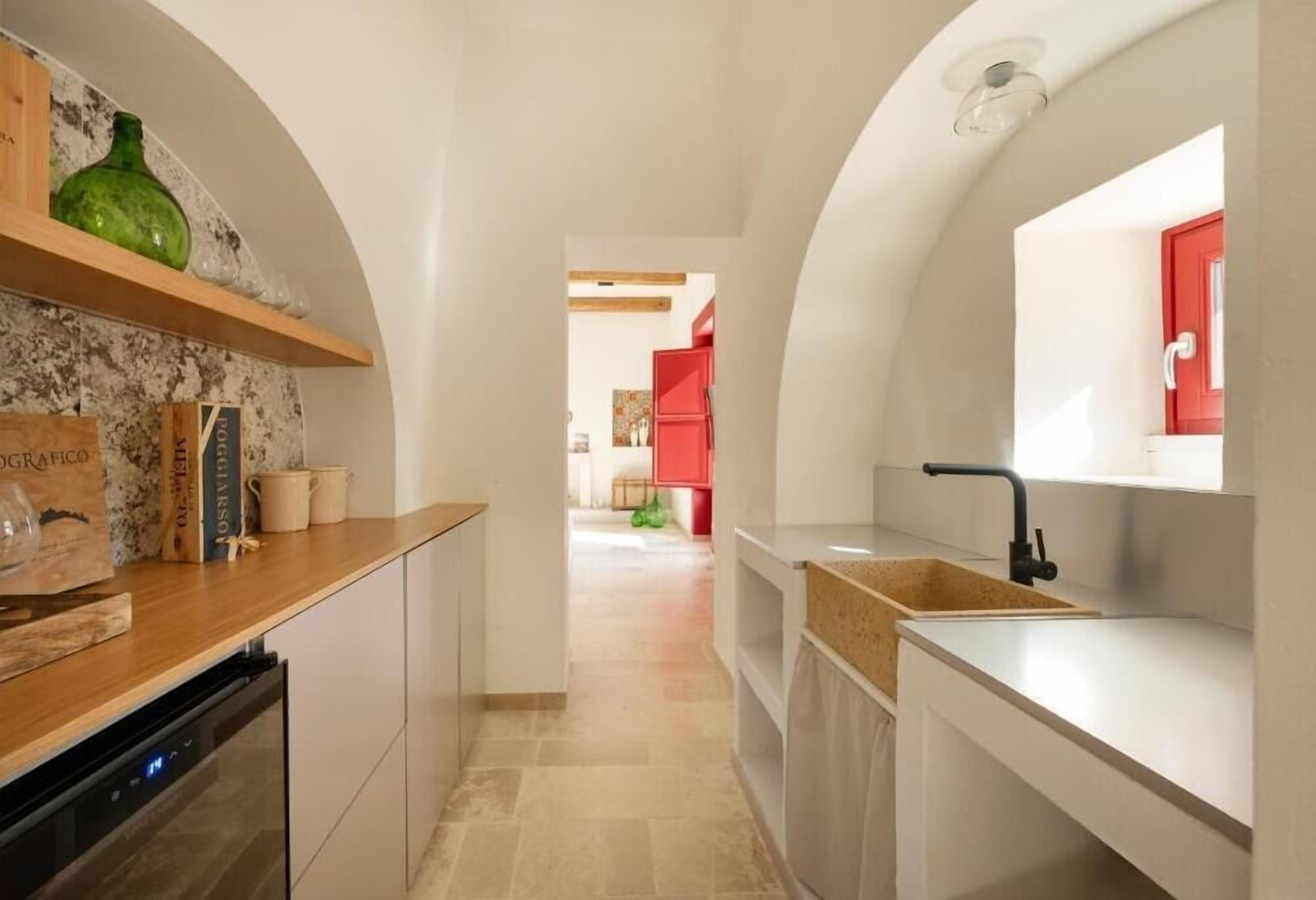 Villa - terrasse - udsigt til have | Privat køkken