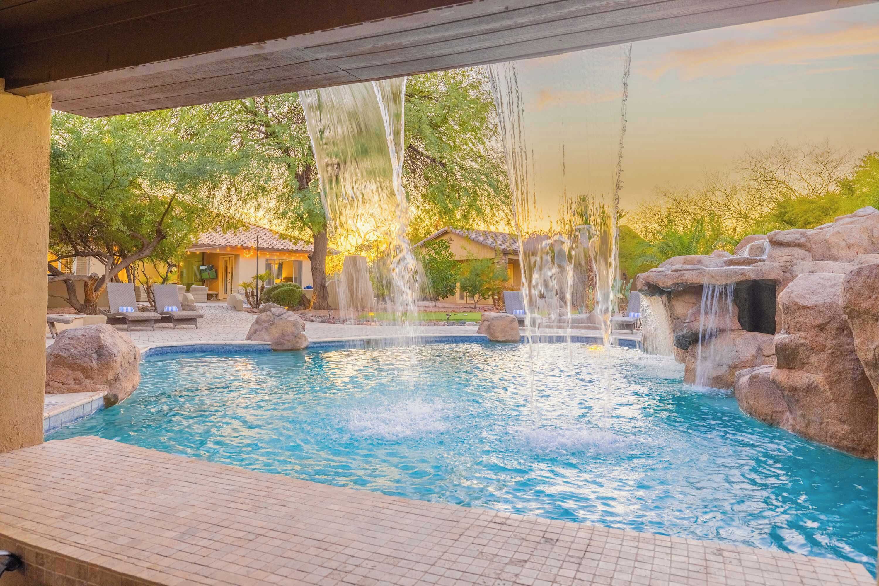 Pool view from inside — Wake up to this every morning