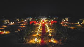 Outdoor banquet area