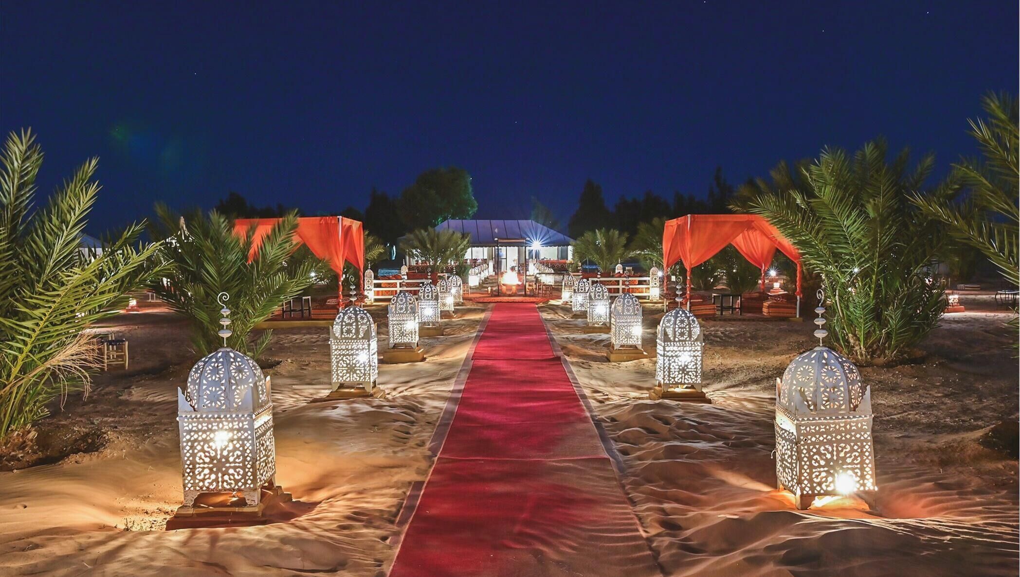 Outdoor banquet area