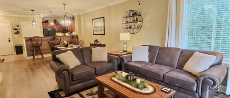 Smart TV, fireplace