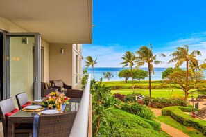 Outdoor dining - Honua Kai | 3 FREE Rental Cars | KBM Resorts | Grand Suite | 3 Units, 6 Bedrooms | HK ML-2708 (Lahaina)