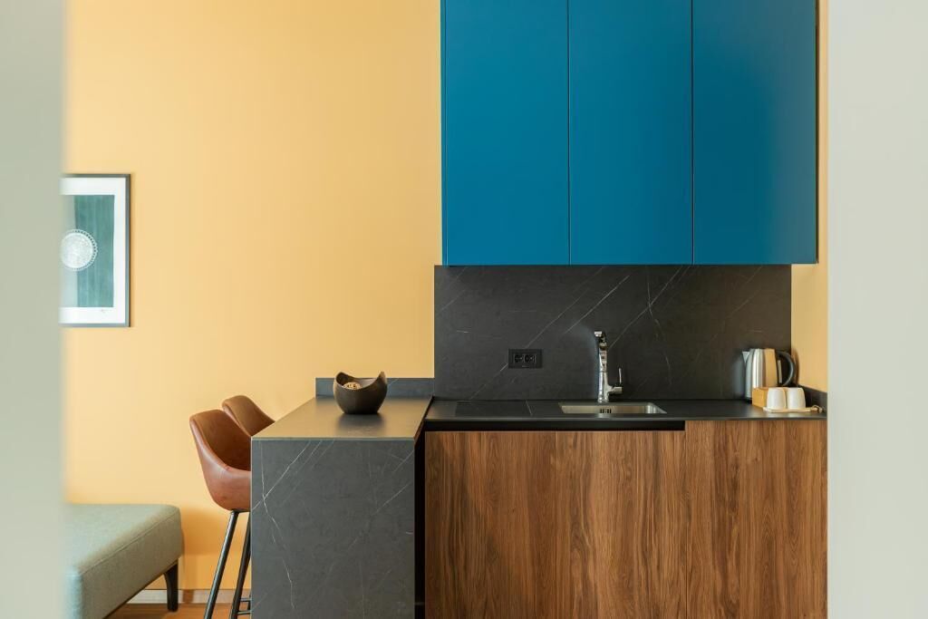 Deluxe appartement, balkon, uitzicht op stad | Interieur