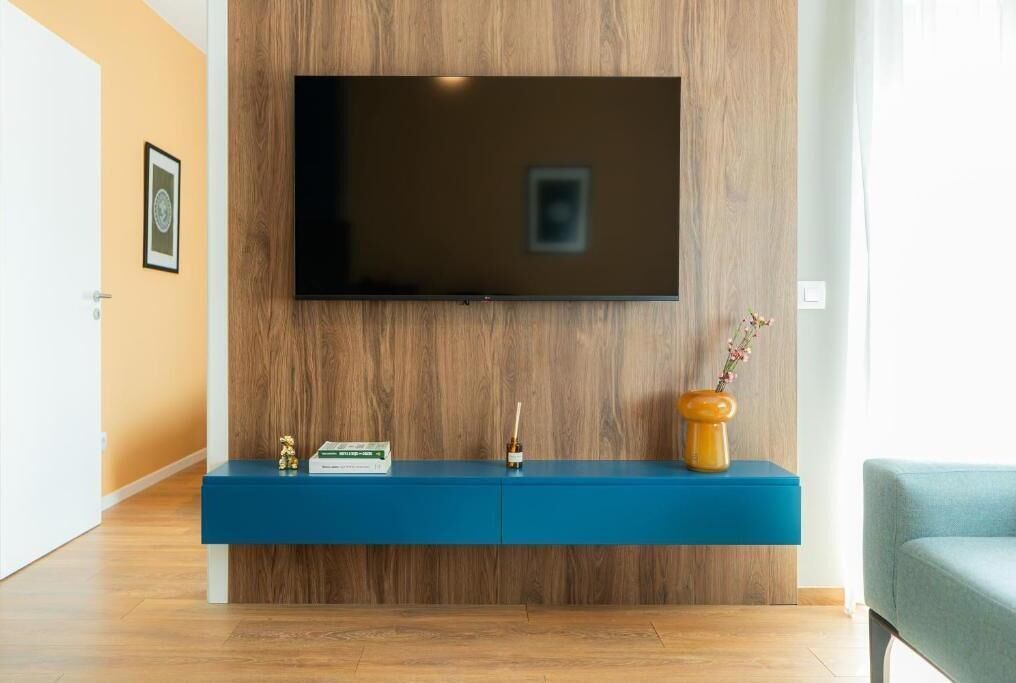 Deluxe appartement, balkon, uitzicht op stad | Woonruimte