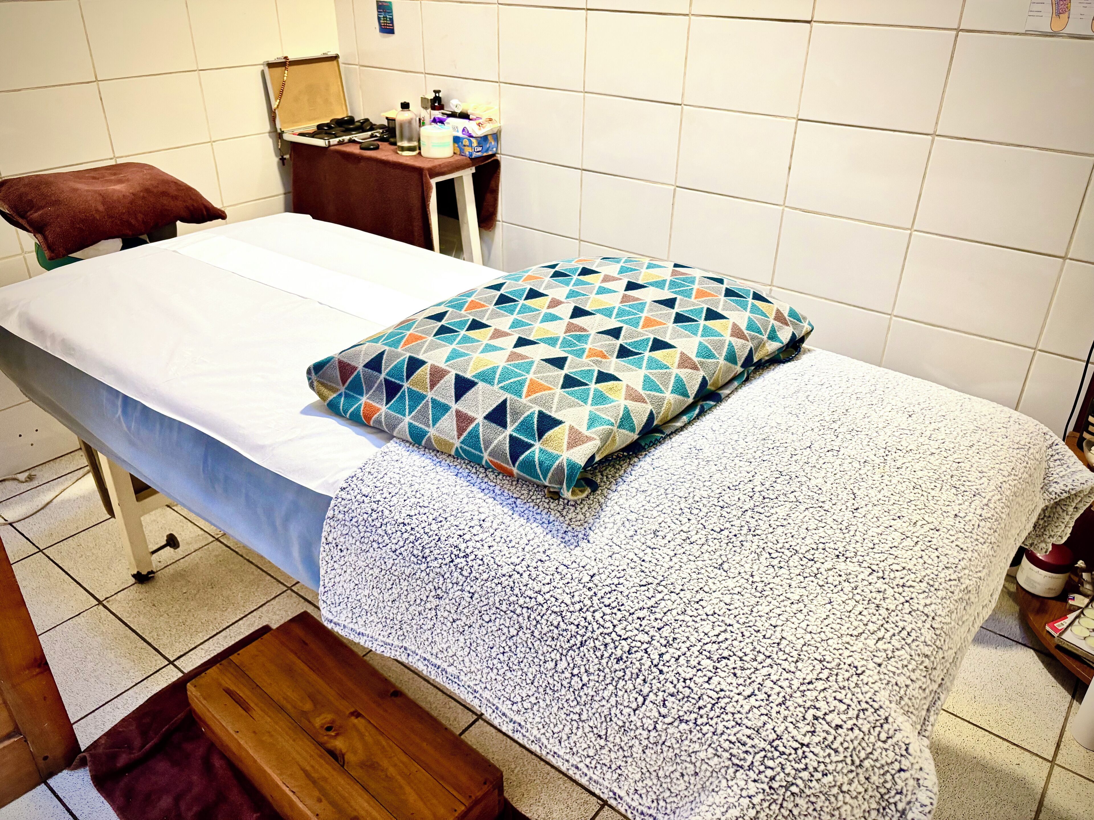 Turkish bath, hot stone massages, body scrubs, facials, reflexology