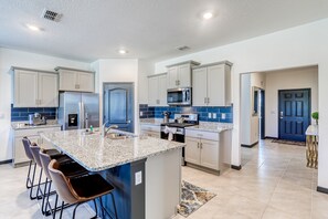 House, Multiple Beds, Pool Access, Pool View (Reflection Retreat - Solterra) | Private kitchen - Large Open-concept Home With Private Pool, Pool Table-dogs Welcome (Davenport)