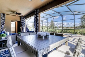Dining - Large Open-concept Home With Private Pool, Pool Table-dogs Welcome (Davenport)