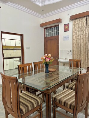Dining - 3-bedroom apartment in charming Jaipur with cool AC comfort (Jaipur)