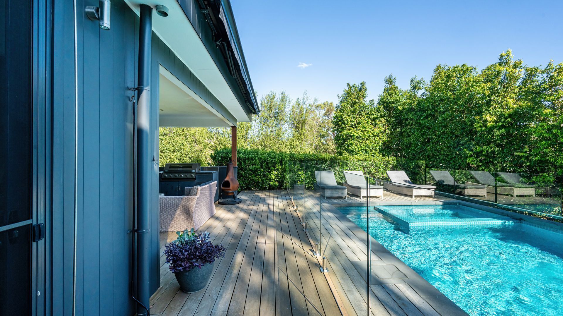 A heated pool