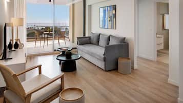 Lägenhet Superior - 2 sovrum - balkong - havsutsikt | Vardagsrum