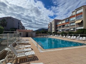 Pool - Air-conditioned apartment near beach - 4 guests (Argelès-sur-Mer)