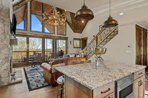 Interior - Safe Haven at Eagles Nest - views, hot tub, firepit, fireplace, game table (Banner Elk)