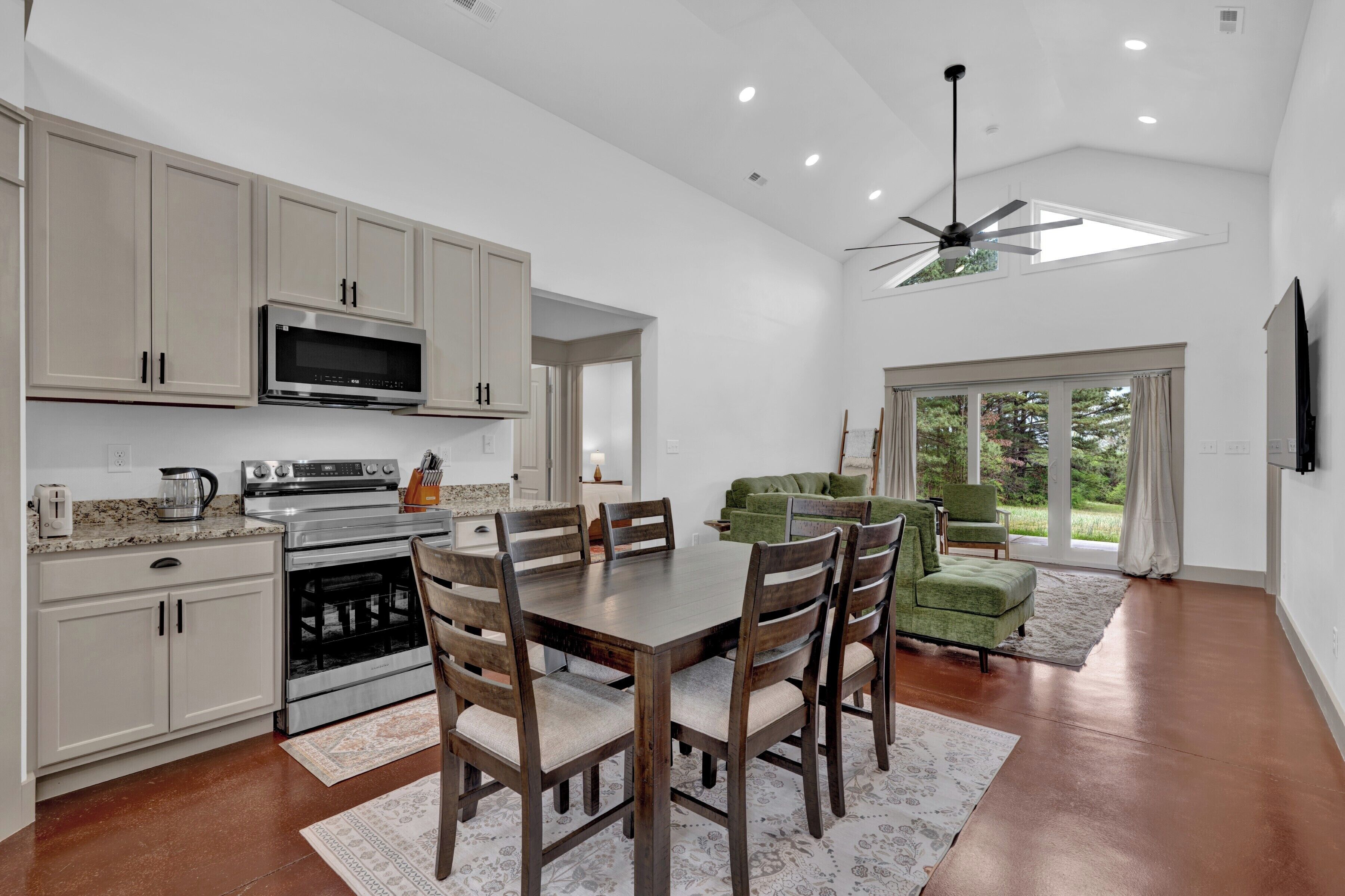 Microwave, oven, stovetop, dishwasher