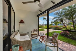 Terrace/patio - Coquina Club 105 I Sunny Coastal Escape | Steps to the Beach, Stroll to Dining & Shops (Naples)