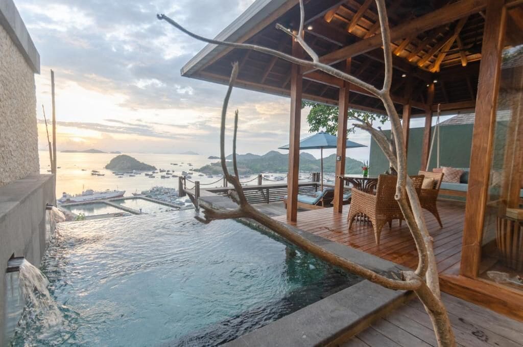 Vila Deluks, pemandangan laut | Kolam renang