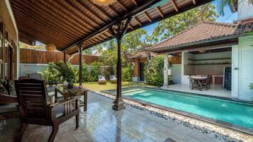 Villa, 3 chambres, piscine privée, vue piscine | Terrasse/Patio