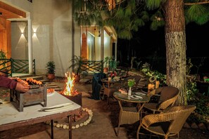 Outdoor dining - ELIVAAS 1BHK Pine View Resort  (Krishangarh)