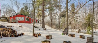 Group Friendly! Riverfront Waupaca Retreat w/ Yard