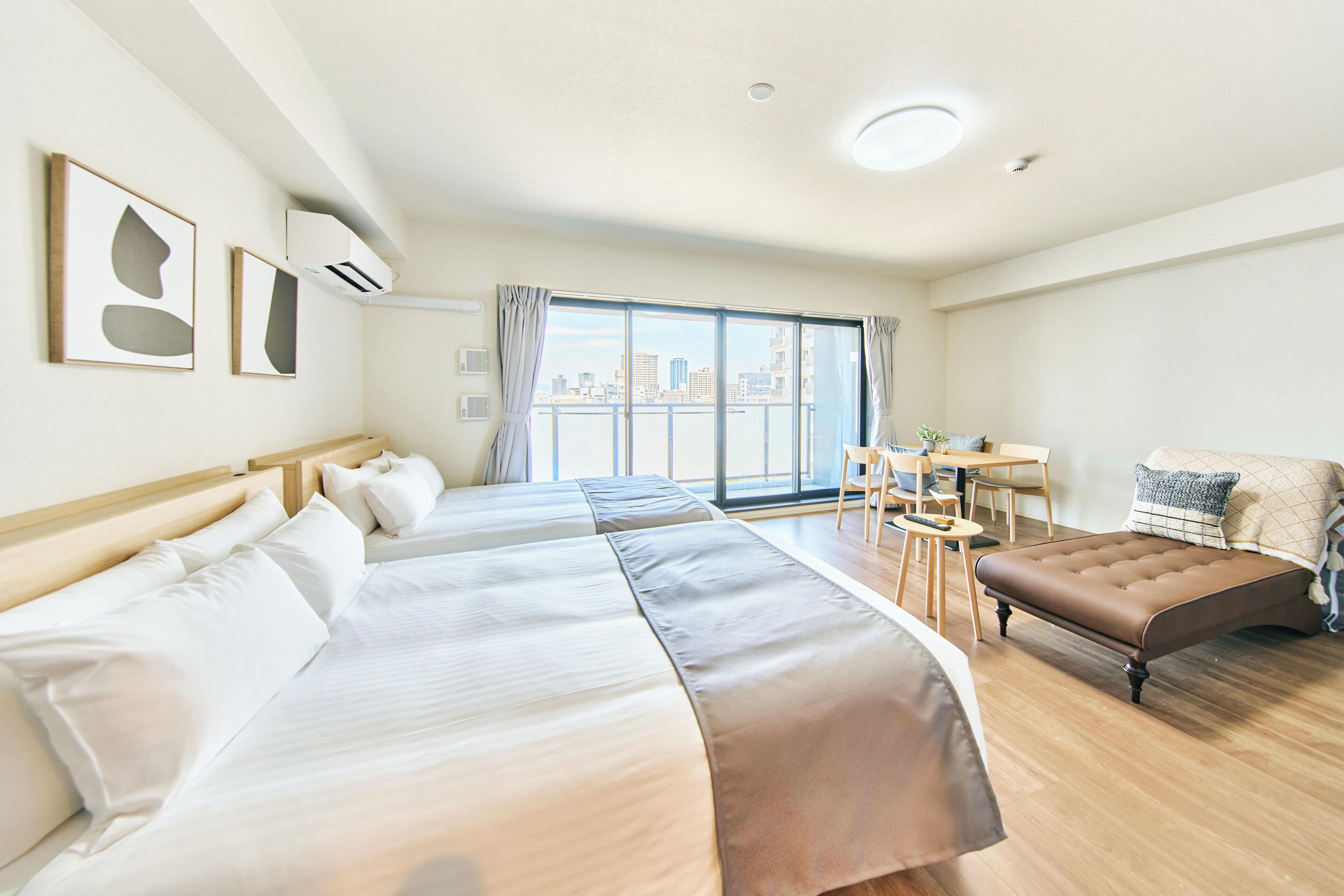 家庭公寓, 露台, 城市景 | 遮光窗簾/窗簾、熨斗/熨衫板、免費 Wi-Fi