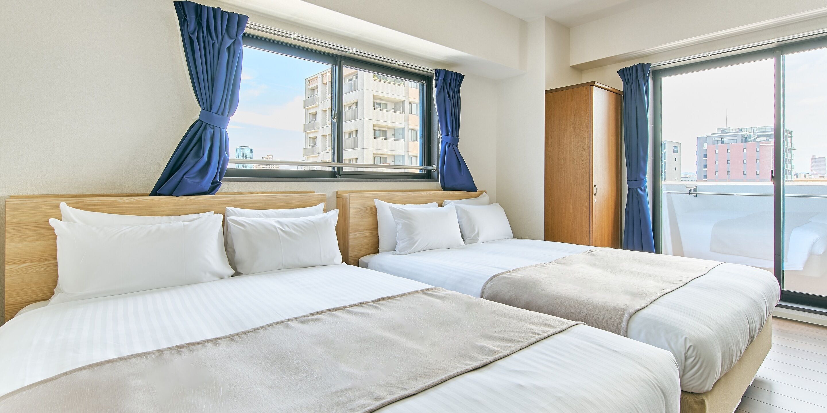 Blackout drapes, iron/ironing board (on request), WiFi (free)