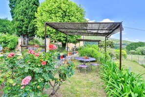 Outdoor dining - Noelie, ground floor apartment for 6 people (Le Bar-sur-loup)
