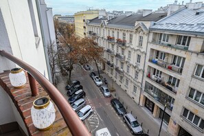Classic Apartment, City View | View from room - Cozy Apartment with balcony near Museum (Warsaw)