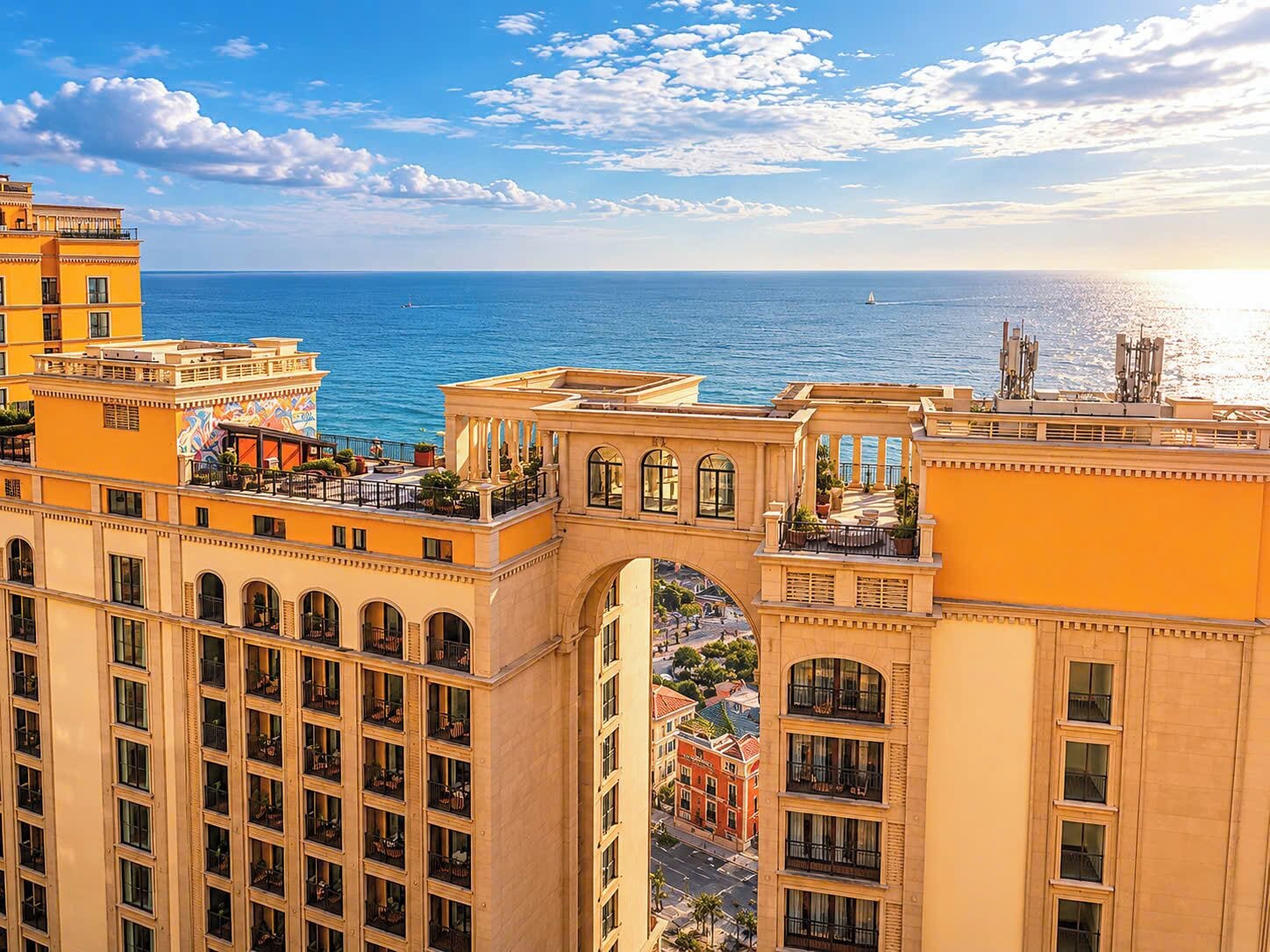 Apartamento luxo, 2 quartos, sacada, vista para o oceano | Vista do quarto