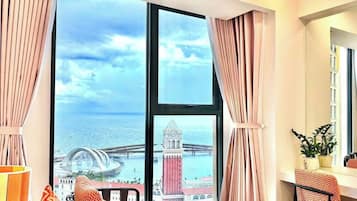 Apartamento, 2 quartos, vista para o oceano | Vista do quarto