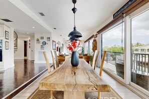 Dining - Dog-friendly home with central AC, fast WiFi, W/D, & private hot tub (Key Largo)