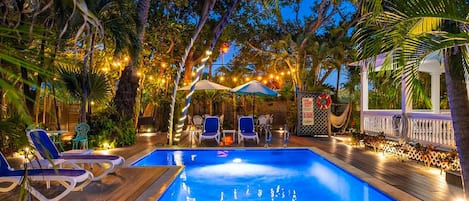 A heated pool