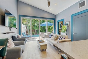 TV - Bright Key West House with Private Pool, Gas Grill, W/D, Central AC, & Free WiFi (Key West)