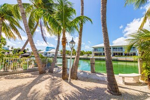 Pool - Waterfront home with 24-foot dock, shared pool, & beach access (Key Colony Beach)