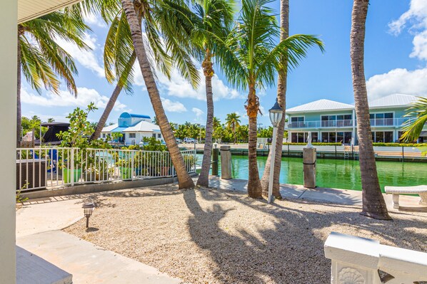 Property grounds - Waterfront home with 24-foot dock, shared pool, & beach access (Key Colony Beach)