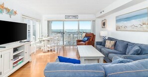 TV, DVD player - Lovely 3 Bedroom with great bay views, outdoor pool, and just steps to the beach. Vacation at the Shore with Shoreline Properties (Ocean City)