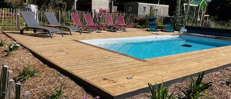 Piscine extérieure, piscine chauffée