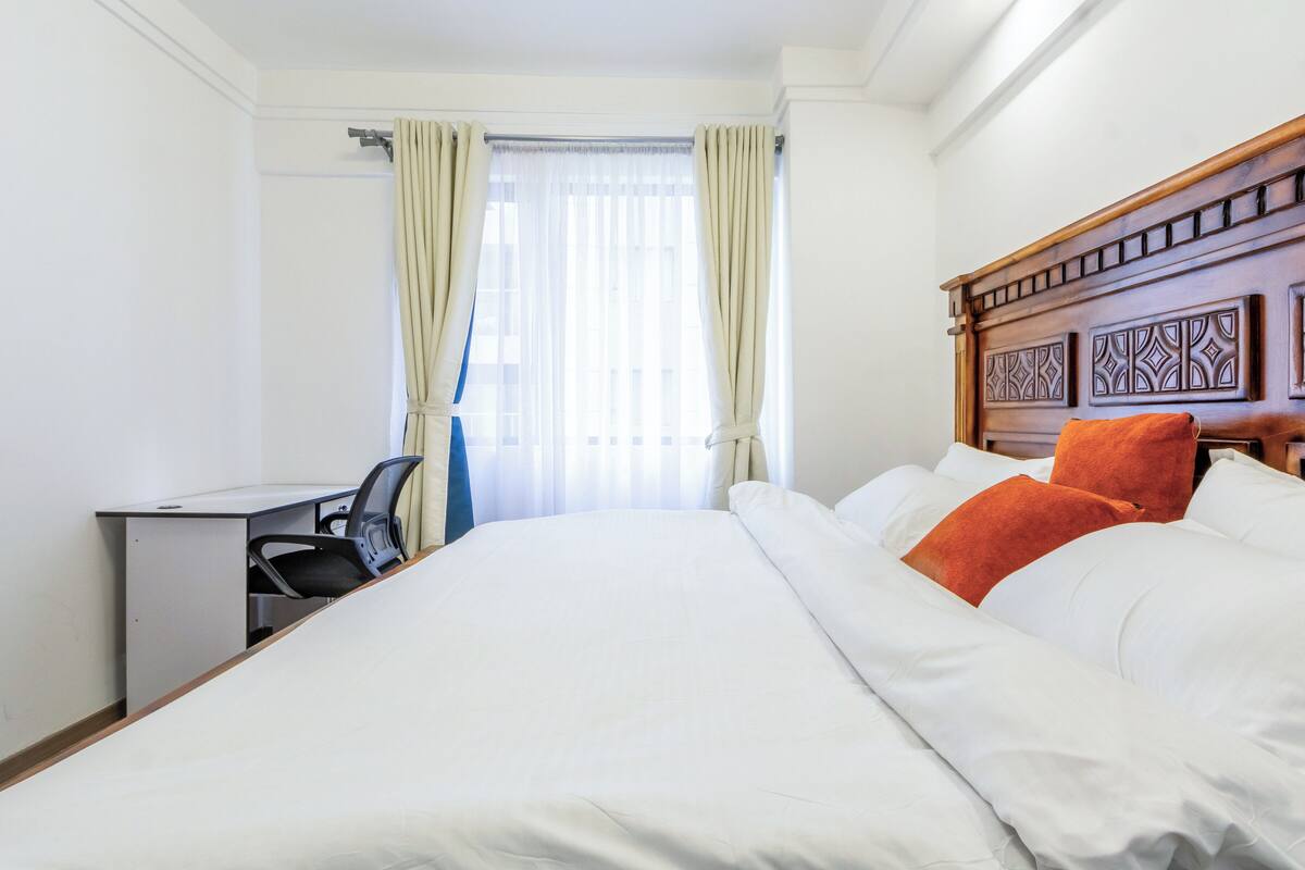 舒适公寓, 阳台, 城市景观