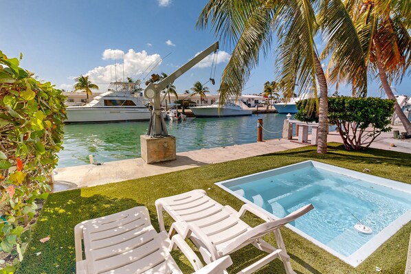 Pool - Waterfront Half-Duplex with 30-Ft. Dock, Sitting Pool, and Private Beach Access (Key Colony Beach)