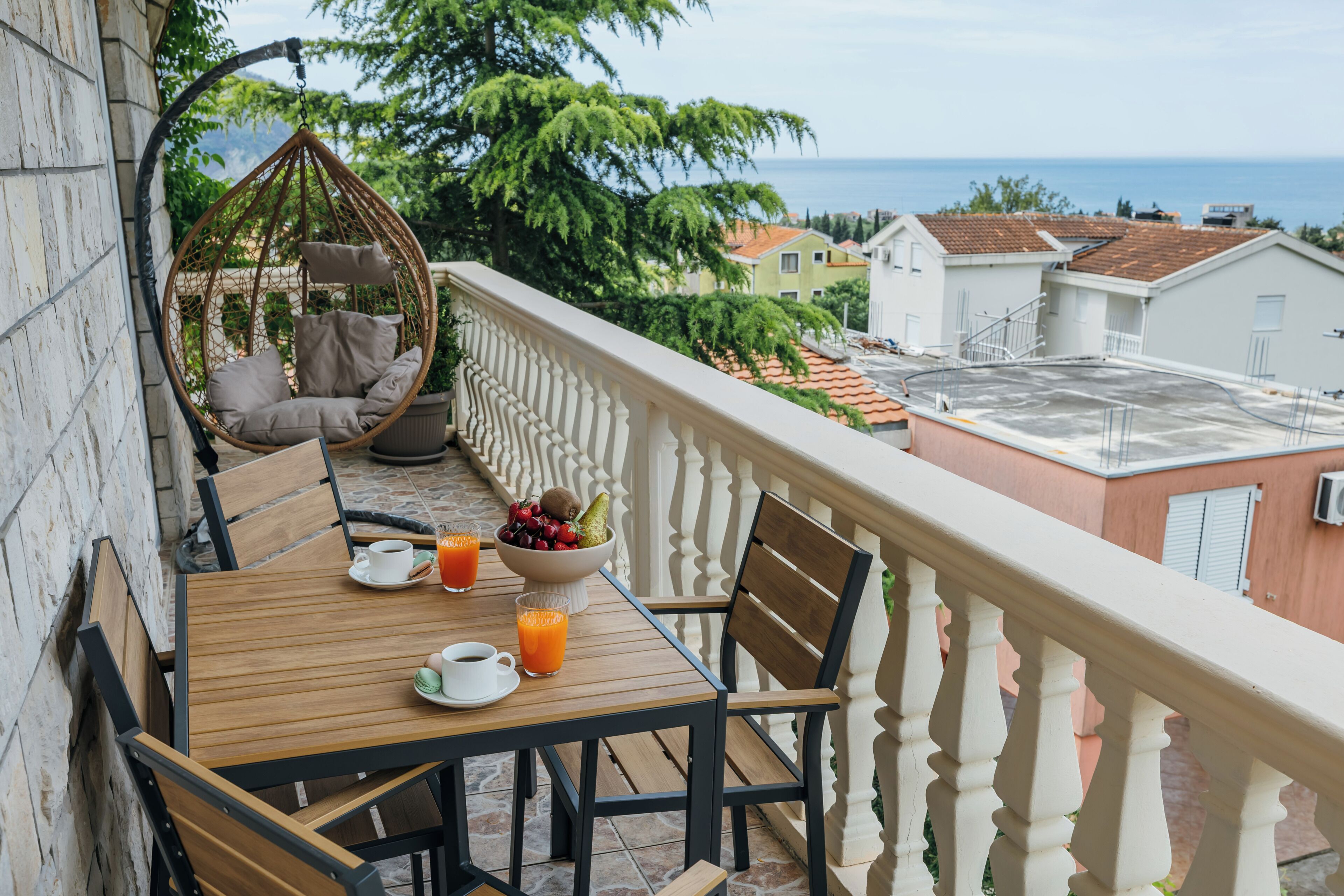 Standaard appartement, balkon, uitzicht op zee | Uitzicht vanaf balkon