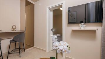 Classic Apartment, Balcony, Mountain View | Living area | Flat-screen TV