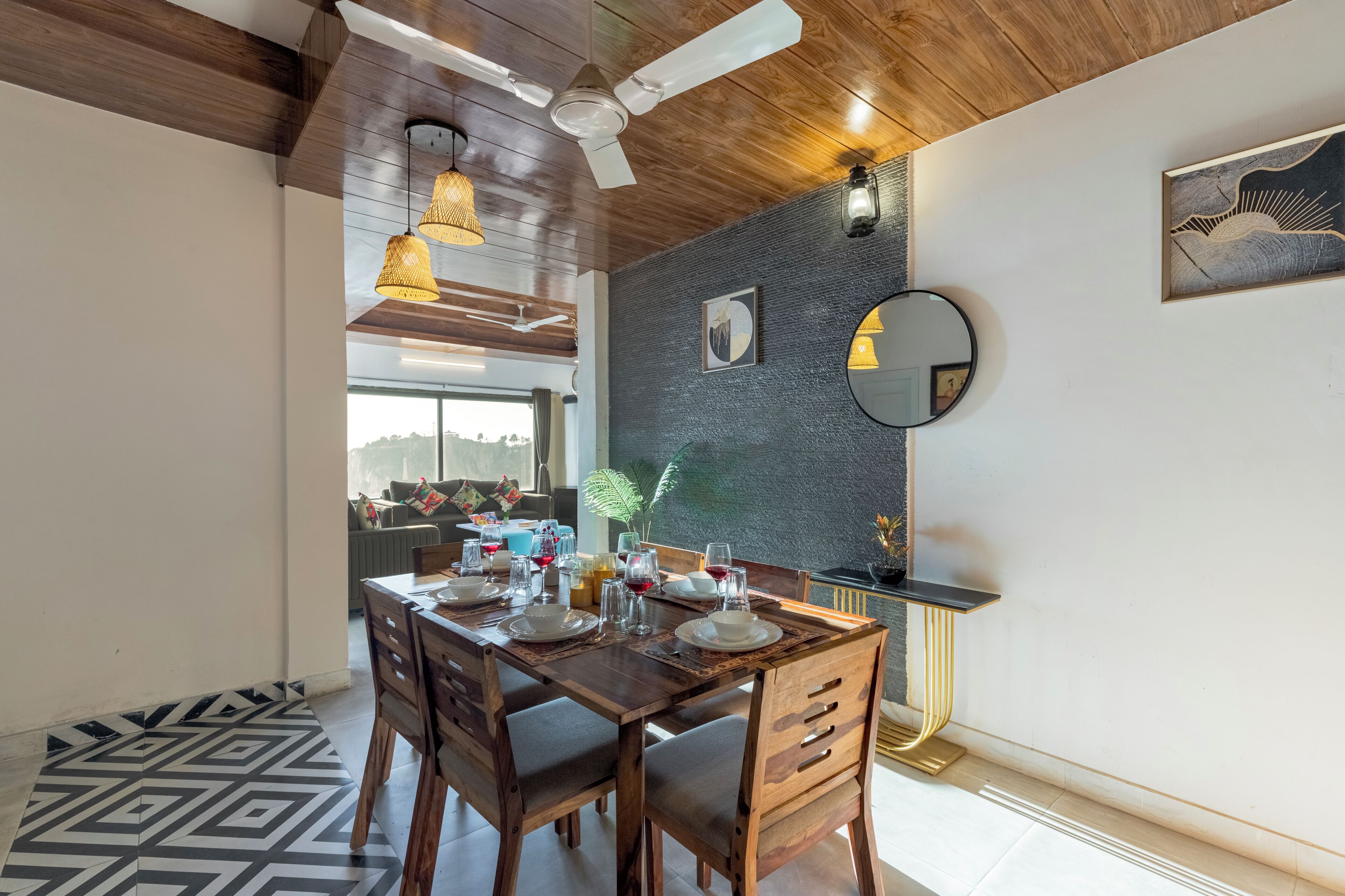 ดีลักซ์วิลล่า, ระเบียง, วิวภูเขา | ร้านอาหาร