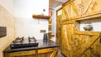 Vila Deluks, balkon, pemandangan halaman | Dapur pribadi