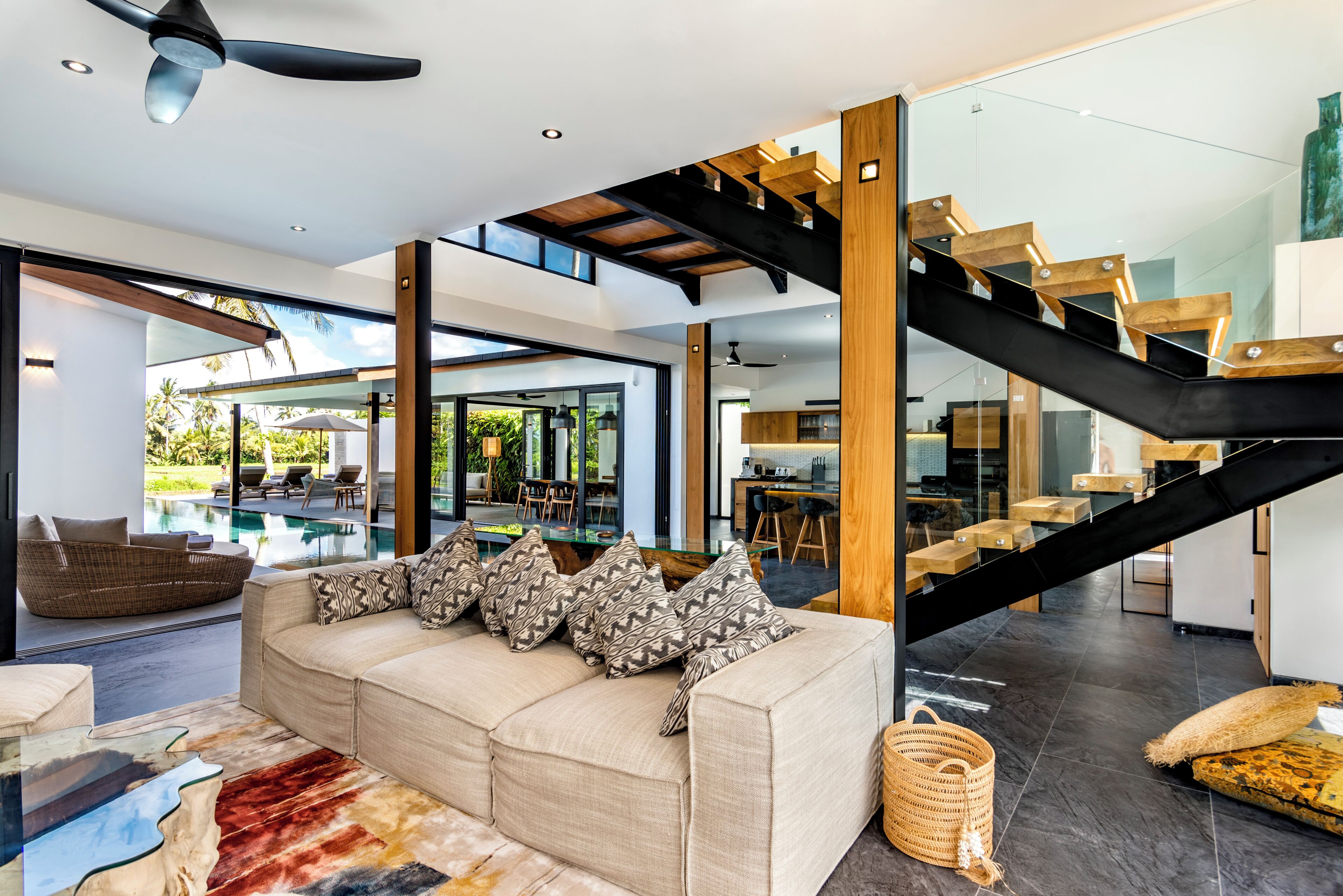 Villa, 3 Schlafzimmer, eigener Pool, Gartenblick | Wohnbereich