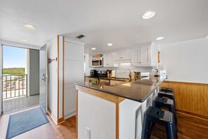 Fridge, microwave, oven, stovetop - Updated OCEANFRONT condo with pool on the Boardwalk!!! (Virginia Beach)