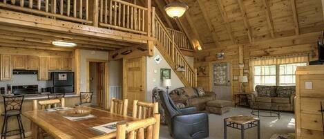 Cabane, 3 chambres | Coin séjour