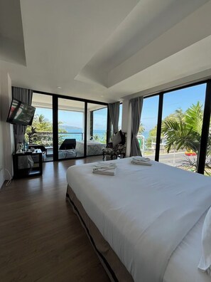 Superior tweepersoonskamer, uitzicht op zee