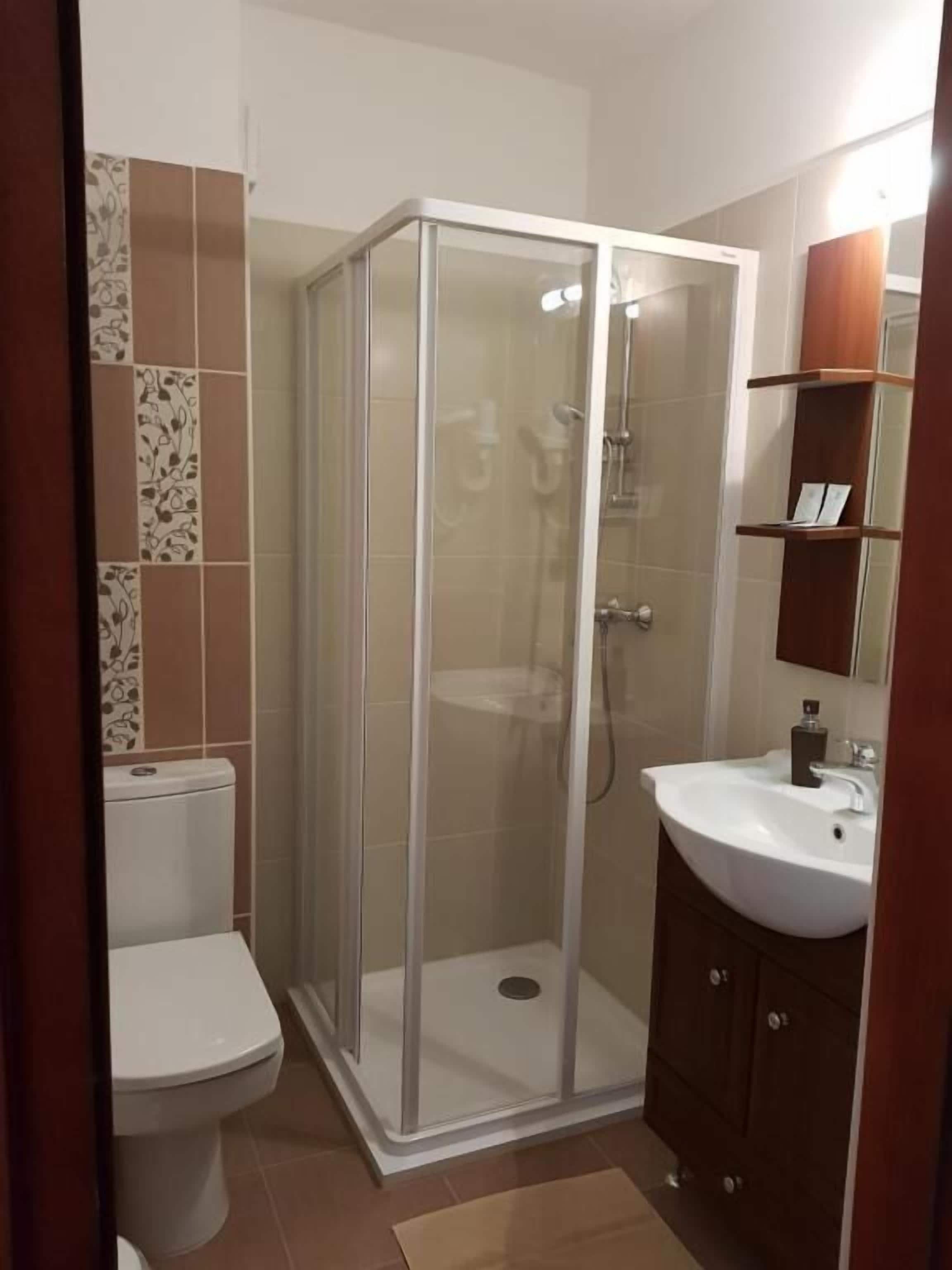 Free toiletries, hair dryer, towels, soap