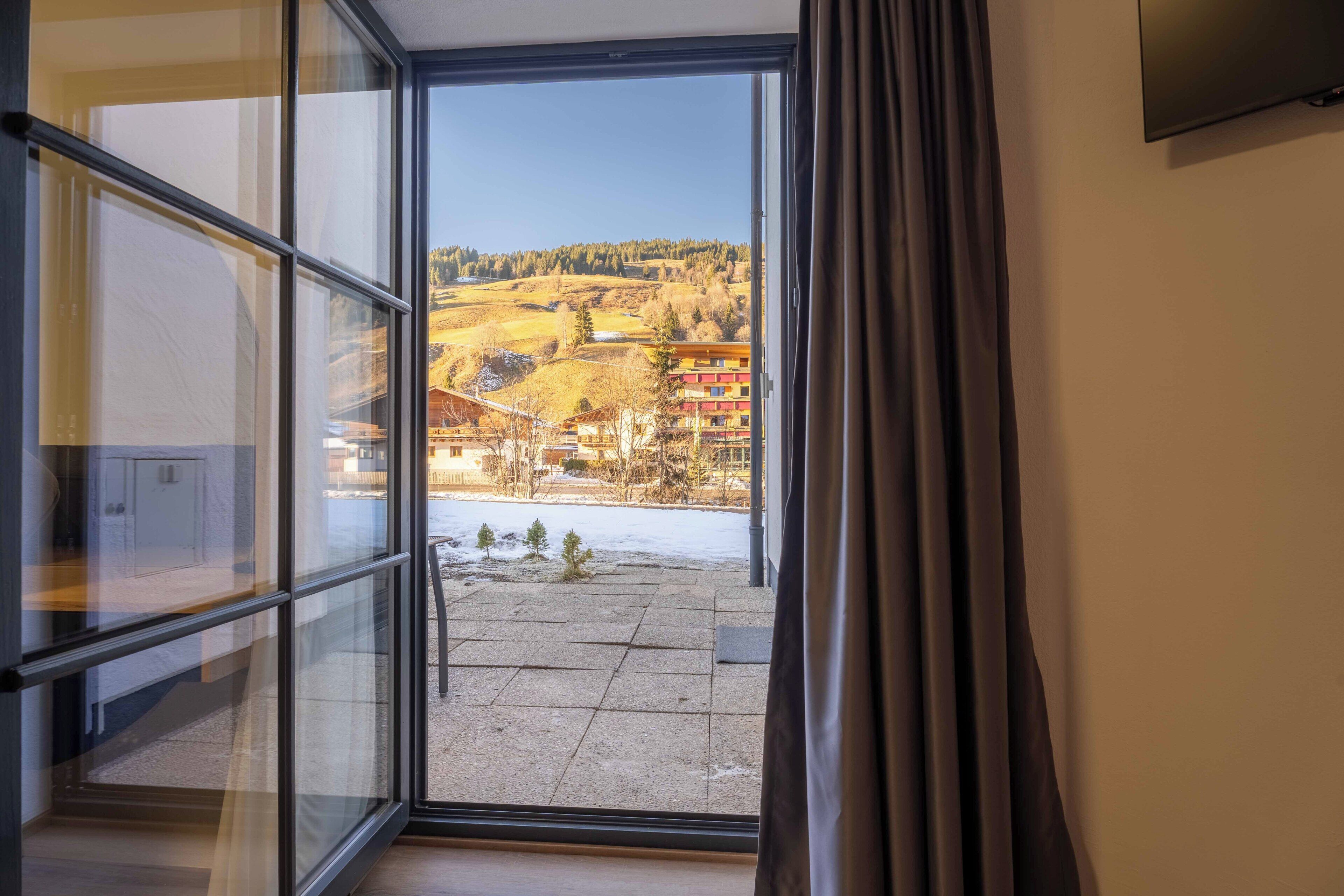 Deluxe appartement, uitzicht op bergen | Interieur