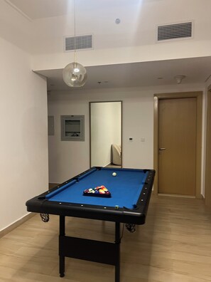Games room - Cozy 1-bedroom apartment with AC in fabulous Jumeriah Village Circle (Jumeriah Village Circle)