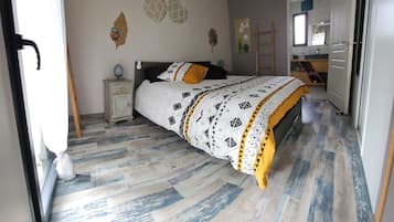 3 habitaciones, cuna de viaje, wifi gratis y ropa de cama